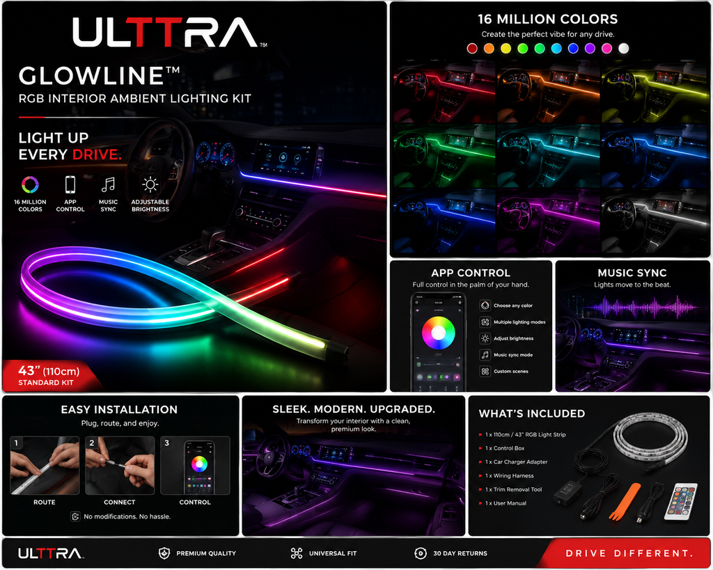 ULTTRA GlowLine™ — RGB Interior Ambient Lighting Kit