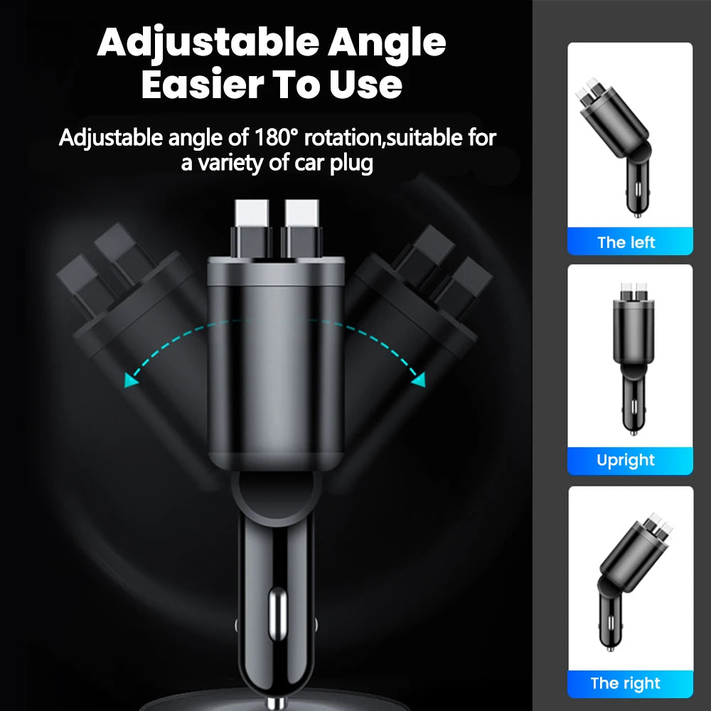 ULTTRA ChargeDrive™  Retractable Multi-Port Car Charger