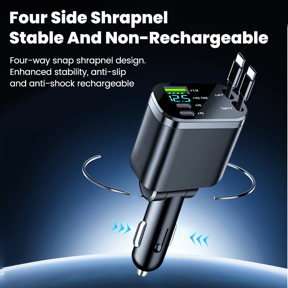 ULTTRA ChargeDrive™  Retractable Multi-Port Car Charger